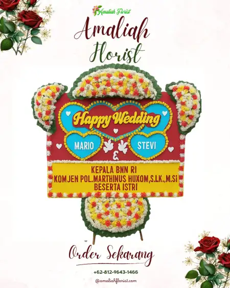 Papan Bunga Pernikahan Dermawuharjo